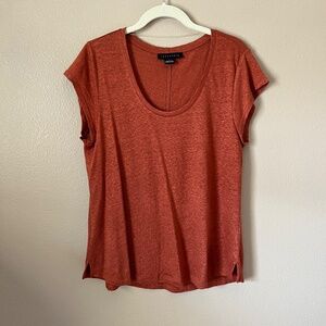 Sanctuary Burnt Orange Short Sleeve Scoop Neck Tee Shirt